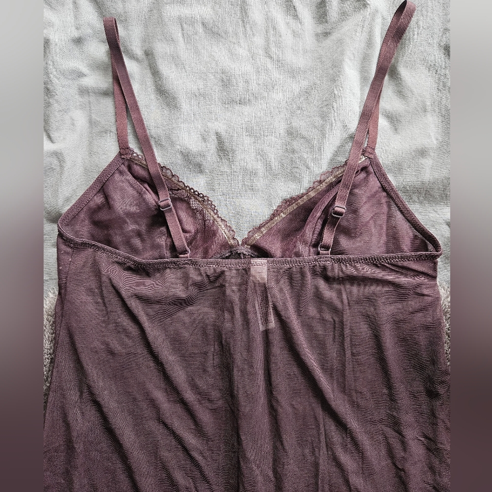 G&O negligee slip nighty sz M sheer floral like new - Picture 5 of 7